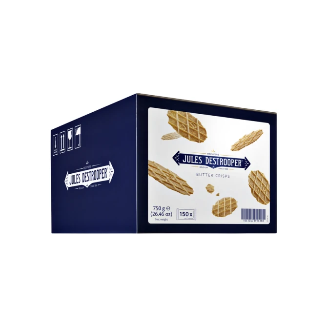 Koekjes Jules Destrooper natuurboterwafels doos 150 stuks