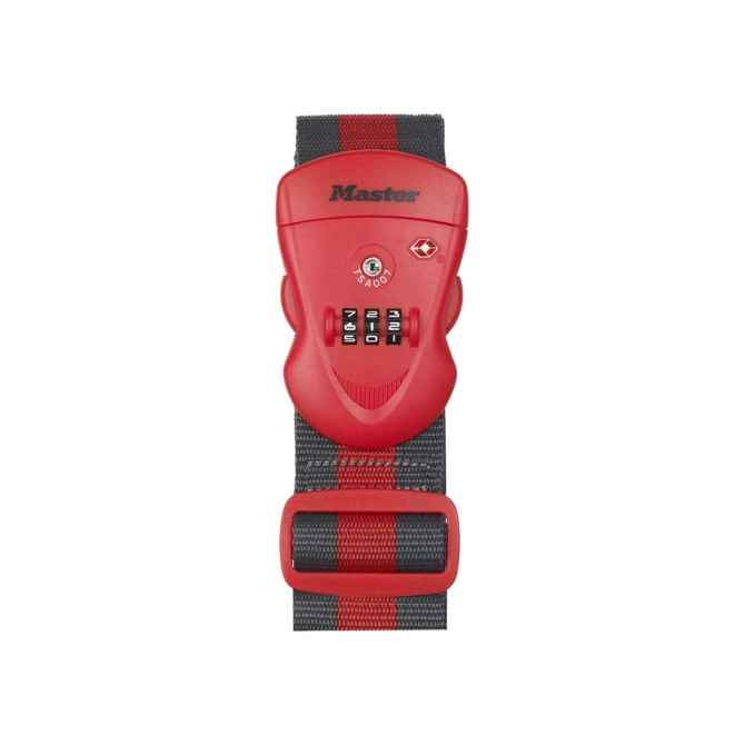 Kofferriem Master Lock TSA Rood/Zwart
