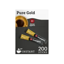 Koffie Douwe Egberts pure gold instant sticks doos 200 stuks Koffie Douwe Egberts pure gold instant sticks doos 200 stuks