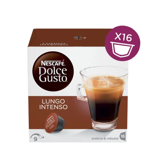 Koffiecups Dolce Gusto lungo intenso 16 stuks