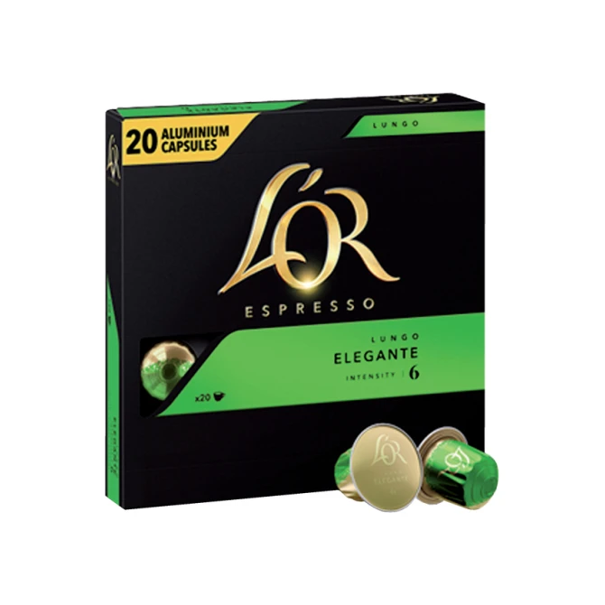Koffiecups L'Or espresso Lungo Elegante 20 stuks