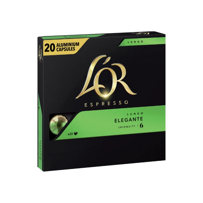 Koffiecups L'Or espresso Lungo Elegante 20 stuks