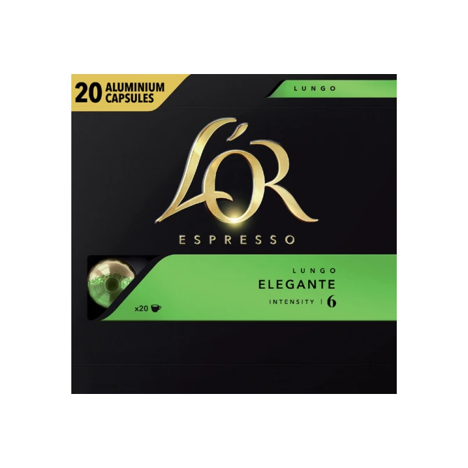 Koffiecups L'Or espresso Lungo Elegante 20 stuks