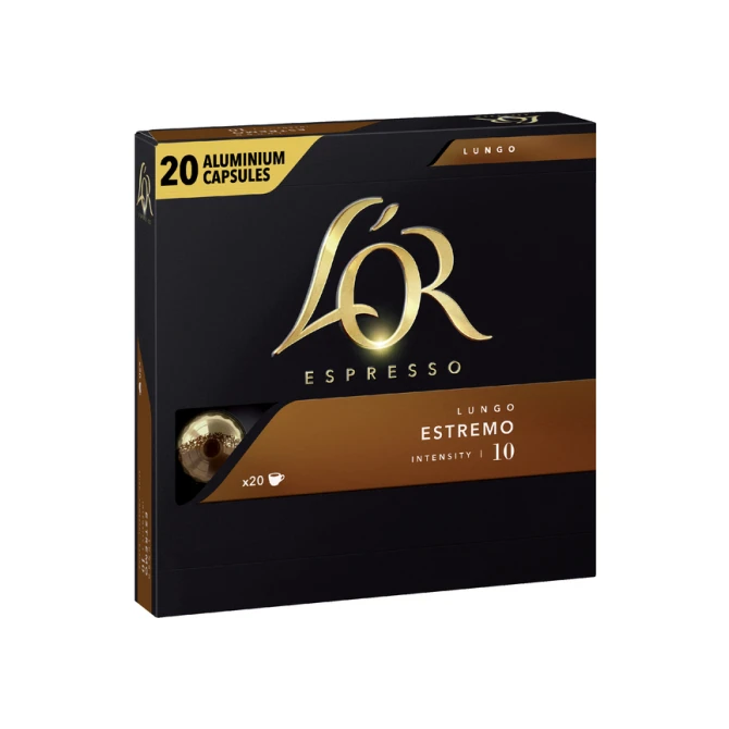 Koffiecups L'Or espresso Lungo Estremo 20 stuks