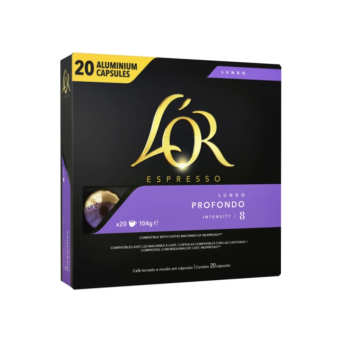 Koffiecups L'Or espresso Lungo Profondo 20 stuks