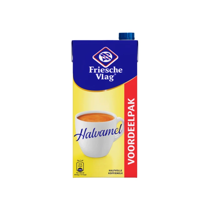Koffiemelk Friesche Vlag halvamel 930ml
