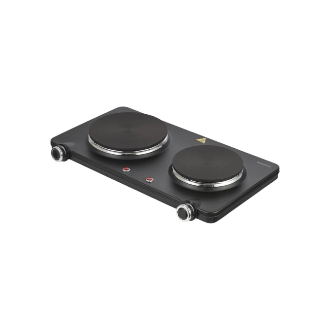 Kookplaat Inventum elektrisch 2 zones zwart