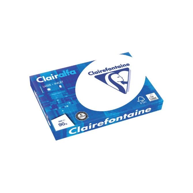 Kopieerpapier Clairefontaine Clairalfa A3 90gr wit 500 vel