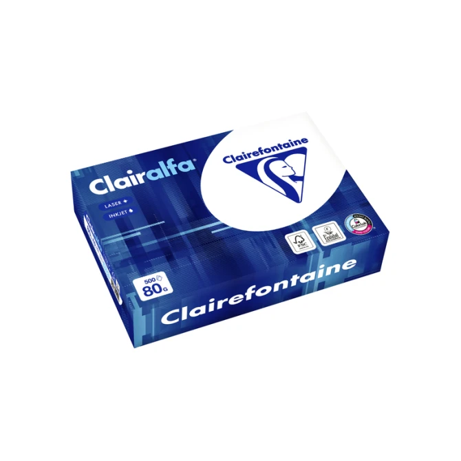 Kopieerpapier Clairefontaine Clairalfa A5 80gr wit 500 vel