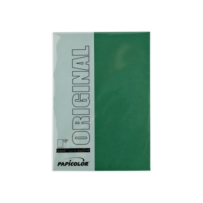 Kopieerpapier Papicolor A4 100gr 12 vel dennengroen