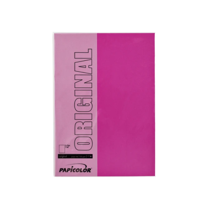 Kopieerpapier Papicolor A4 100gr 12 vel felroze