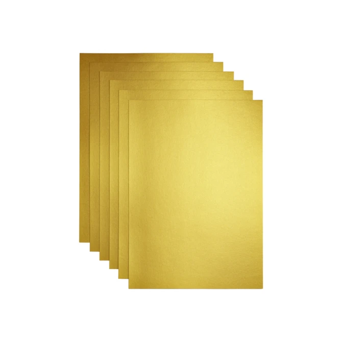 Kopieerpapier Papicolor A4 120gr 6 vel metallic goud