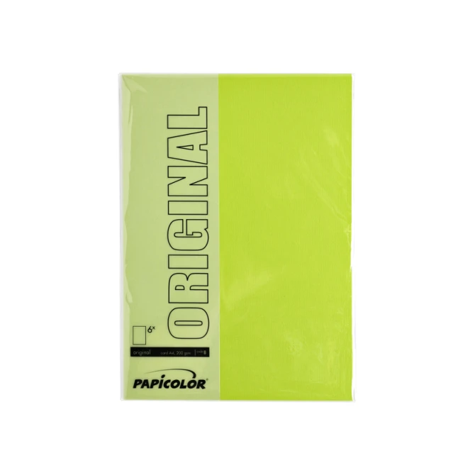 Kopieerpapier Papicolor A4 200gr 6 vel appelgroen