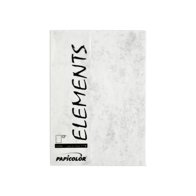 Kopieerpapier Papicolor A4 200gr 6 vel marble grijs
