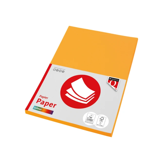 Kopieerpapier Quantore Colour A4 120gr diepgeel 100 vel