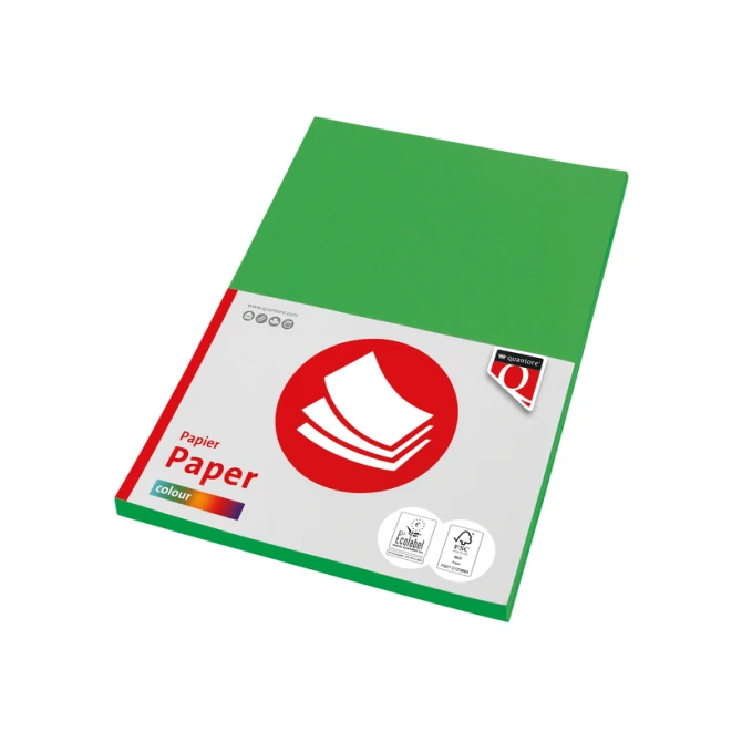Kopieerpapier Quantore Colour A4 160gr grasgroen 50 vel