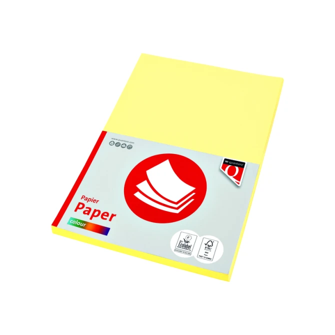 Kopieerpapier Quantore Colour A4 160gr kanariegeel 50 vel