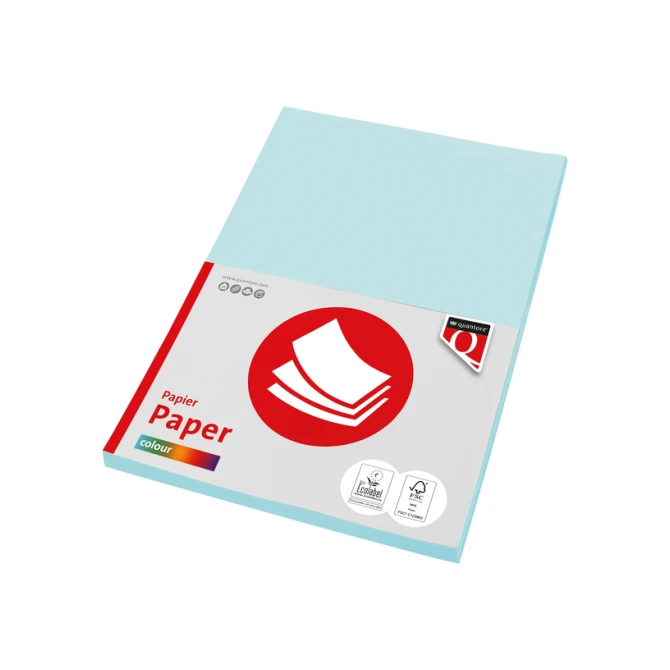 Kopieerpapier Quantore Colour A4 160gr lichtblauw 50 vel