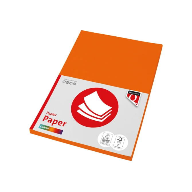 Kopieerpapier Quantore Colour A4 160gr oranje 50 vel