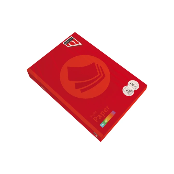 Kopieerpapier Quantore Colour A4 80gr felrood 500 vel