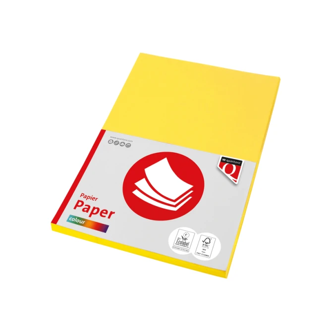 Kopieerpapier Quantore Colour A4 80gr geel 100 vel