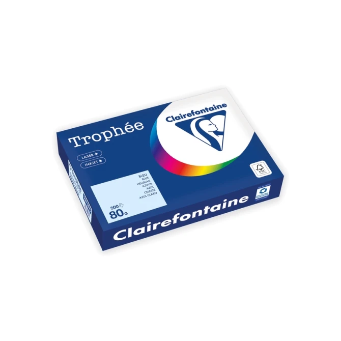 Kopieerpapier Trophée A4 80gr azuurblauw 500 vel