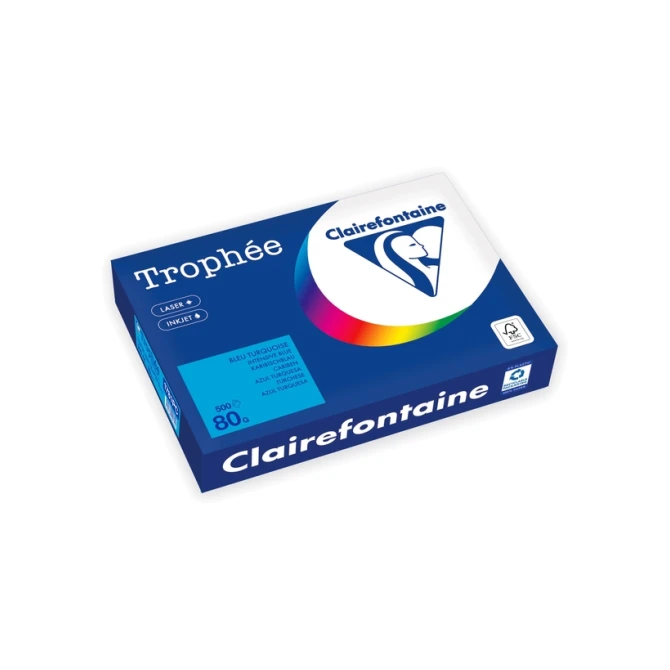 Kopieerpapier Trophée A4 80gr caribenblauw 500 vel
