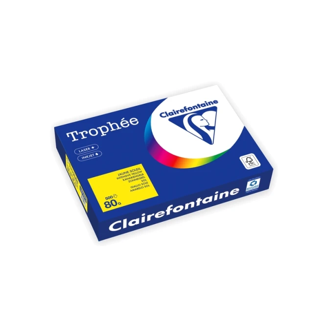 Kopieerpapier Trophée A4 80gr zonnegeel 500 vel