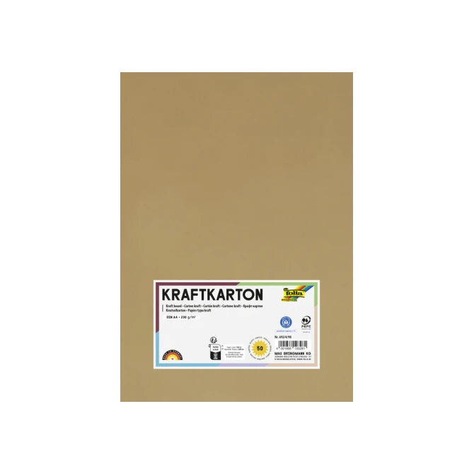 Kraftpapier Folia A4 230gr 50 vel