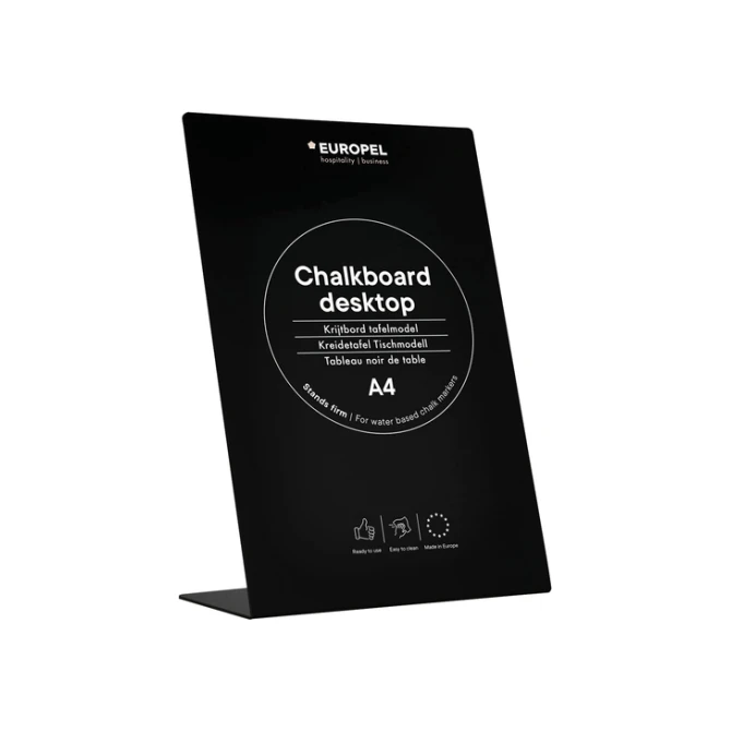 Krijtbord Europel L-standaard A4