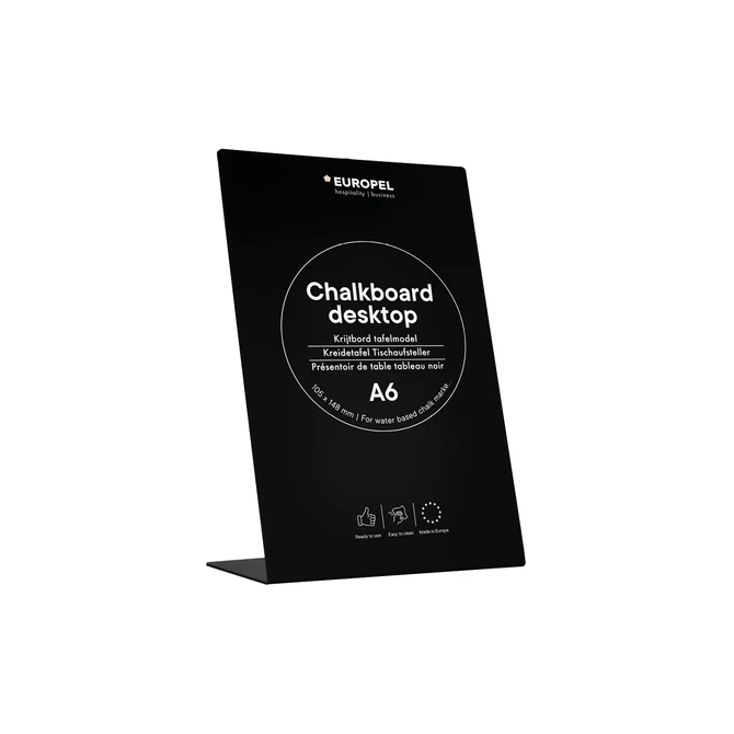 Krijtbord Europel L-standaard A6