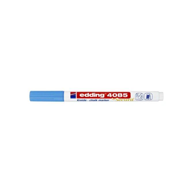 Krijtstift edding 4085 by Securit rond 1-2mm lichtblauw