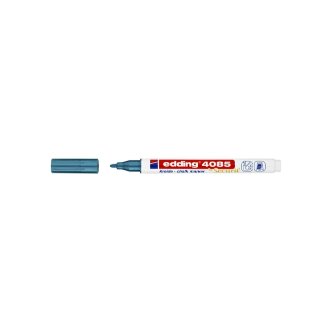 Krijtstift edding 4085 by Securit rond 1-2mm metallic blauw