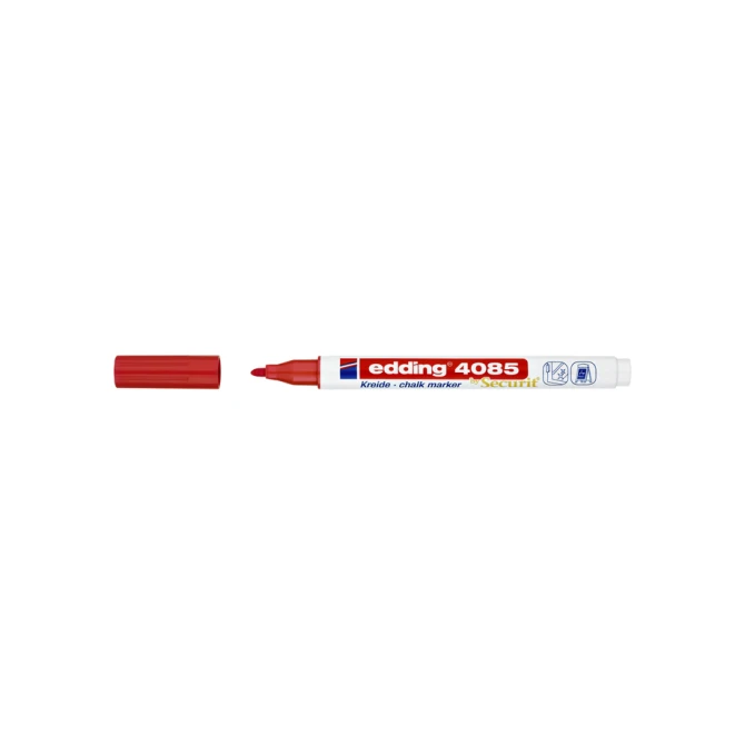 Krijtstift edding 4085 by Securit rond 1-2mm rood
