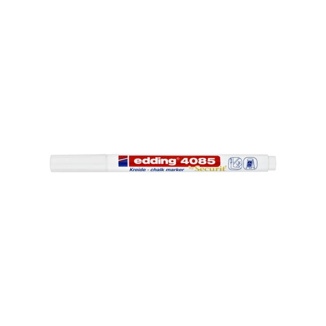 Krijtstift edding 4085 by Securit rond 1-2mm wit