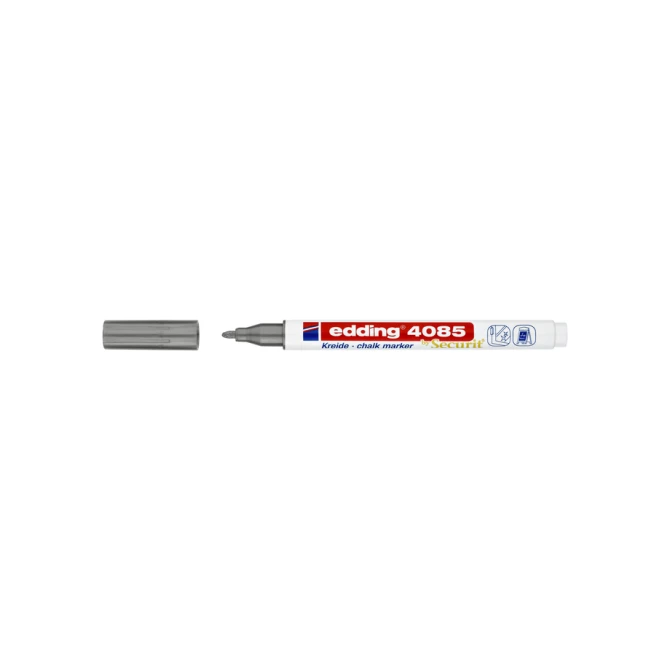 Krijtstift edding 4085 by Securit rond 1-2mm zilver