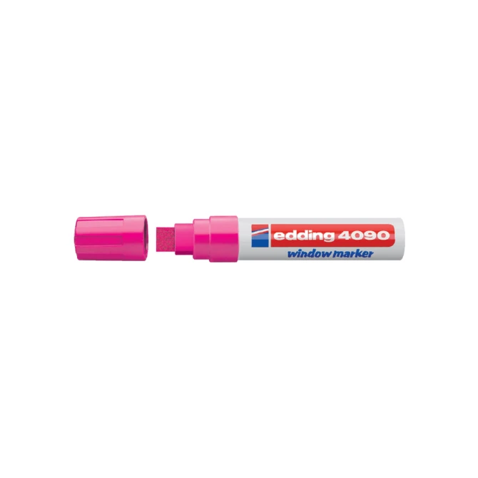 Krijtstift edding 4090 window schuin 4-15mm neon roze blister à 1 stuk