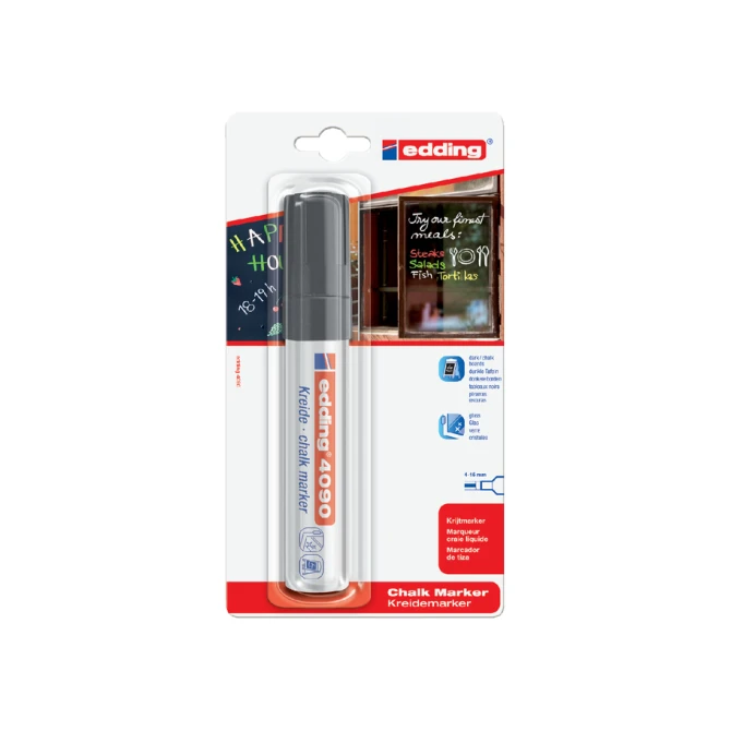 Krijtstift edding 4090 window schuin 4-15mmzwart bister à 1 stuk
