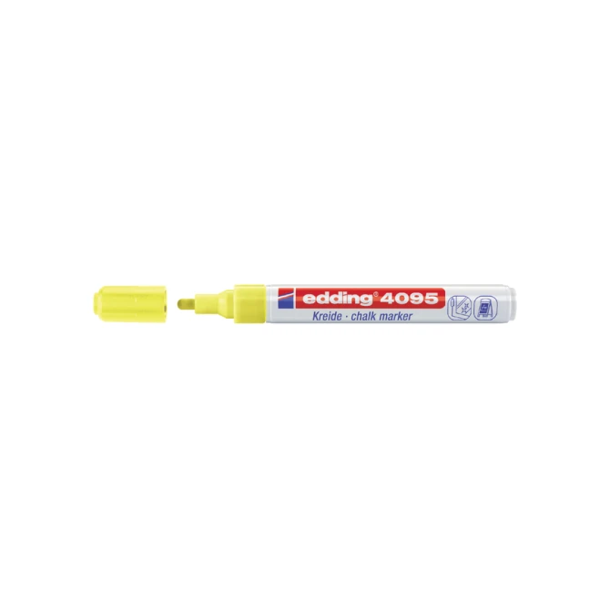 Krijtstift edding 4095 rond 2-3mm neon geel