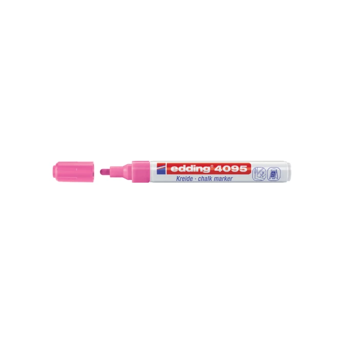 Krijtstift edding 4095 rond 2-3mm neon roze