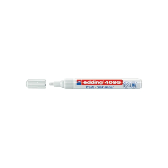 Krijtstift edding 4095 rond 2-3mm wit