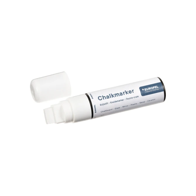 Krijtstift Europel 15mm wit blister 1 stuk