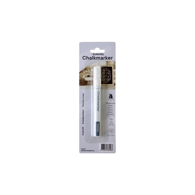 Krijtstift Europel 3mm wit blister 1 stuk
