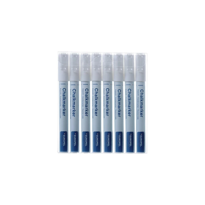 Krijtstift Europel 3mm wit etui 8 stuks