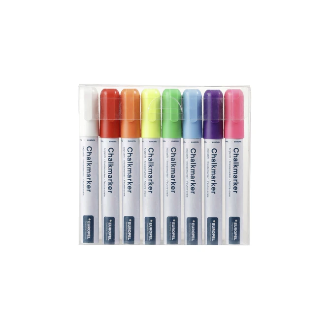 Krijtstift Europel 6mm assorti etui 8 stuks