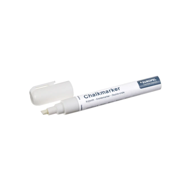 Krijtstift Europel 6mm wit blister 1 stuk