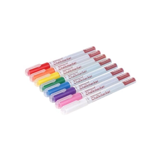 Krijtstift Europel watervast 1-3mm assorti etui 8 stuks