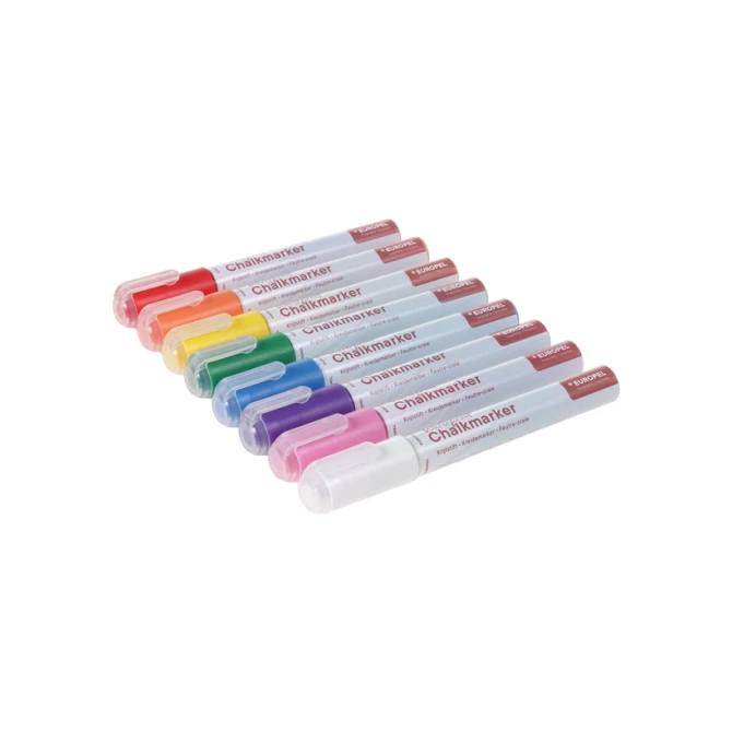 Krijtstift Europel watervast 3-6mm assorti etui 8 stuks