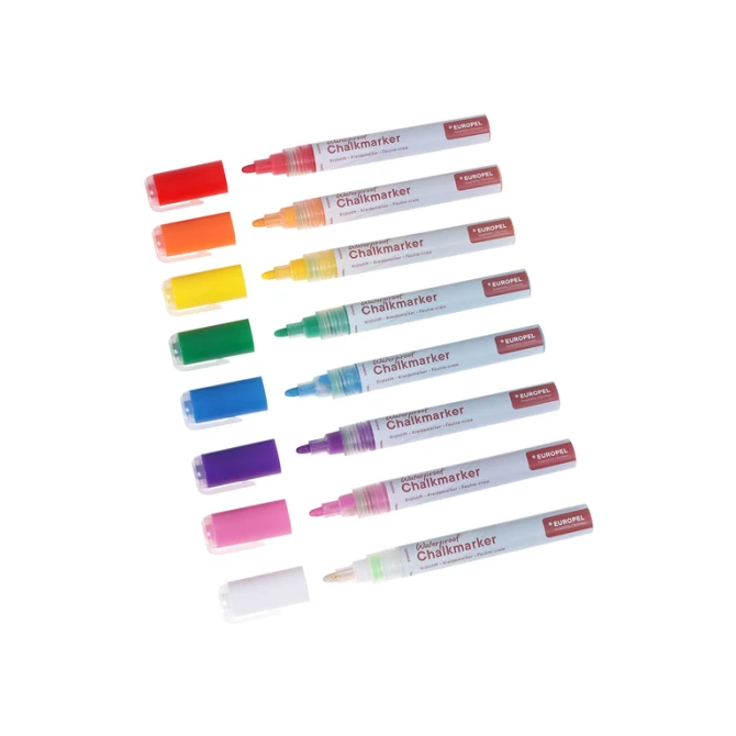 Krijtstift Europel watervast 3-6mm assorti etui 8 stuks