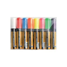 Krijtstift Securit SMA-720 blok ass 7-15mm blister à 8 stuks